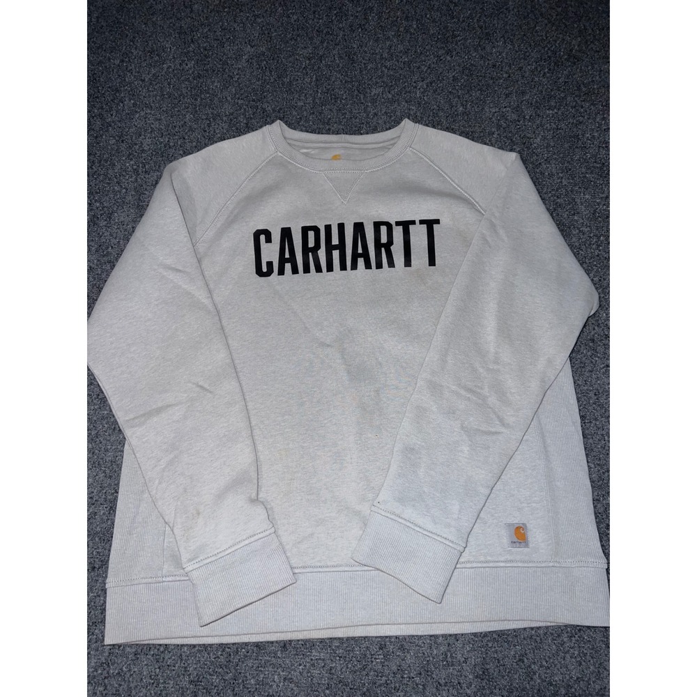 Carhartt Relaxed Fit Crewneck Sweatshirt Gray XL 16-18 Men Small Medium